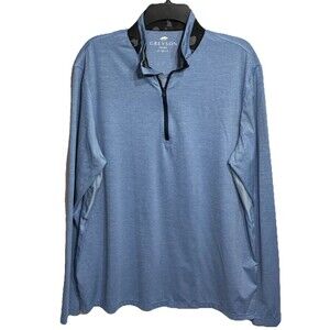 Greyson Guide Sport 1/4 Zip Pullover Men XL Blue Performance Golf Long Sleeve